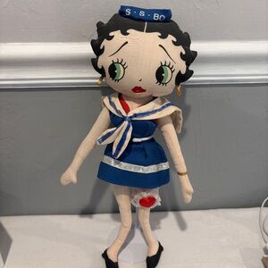 Vintage Betty Boop Sexy Pinup Sailor Outfit 16" Collectible Doll with Stand